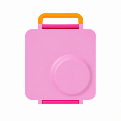 Kids Insulated Lunch Box with 8.5 oz Stainless Steel Food Jar, 4 Sections and Removable Divider, Pink